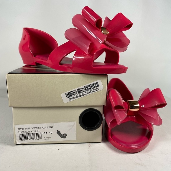 Little girls 12 Mel subduction II dark pink flat sandal - Picture 4 of 8